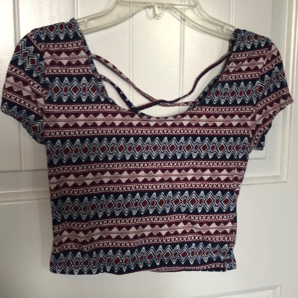 Red white and blue crop top
